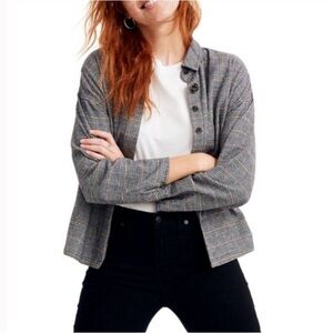 Madewell button down plaid flannel Bromley shirt.